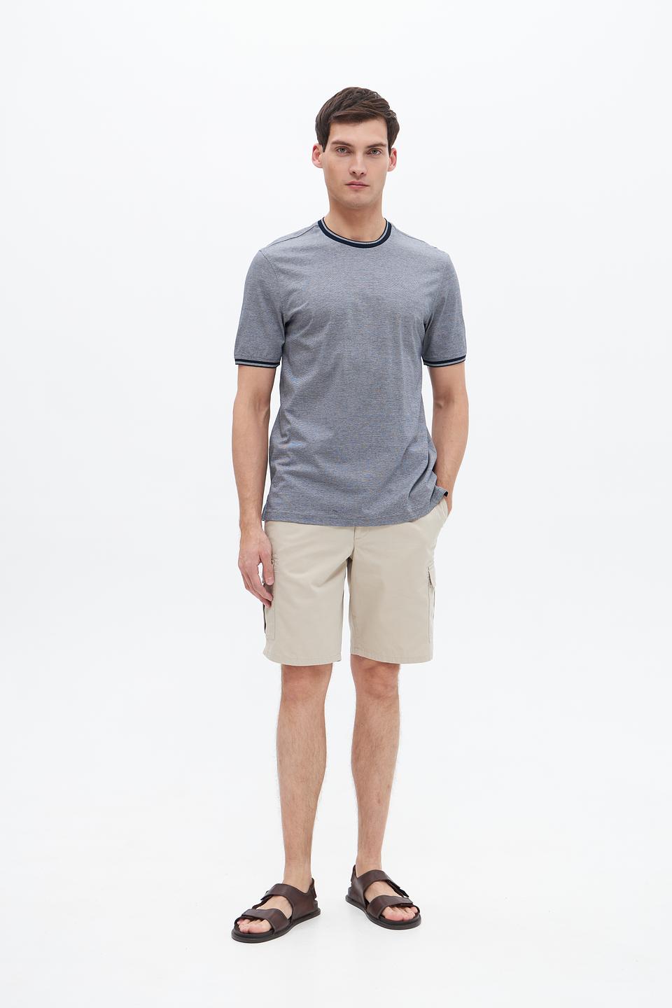 Футболка Bugatti с полоской серый