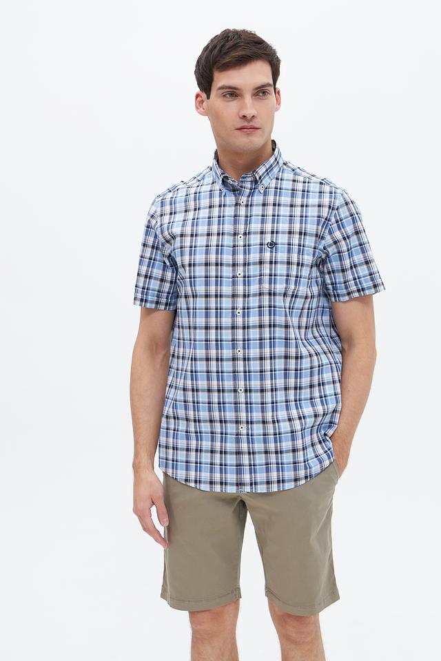 Рубашка кр Bugatti в клетку