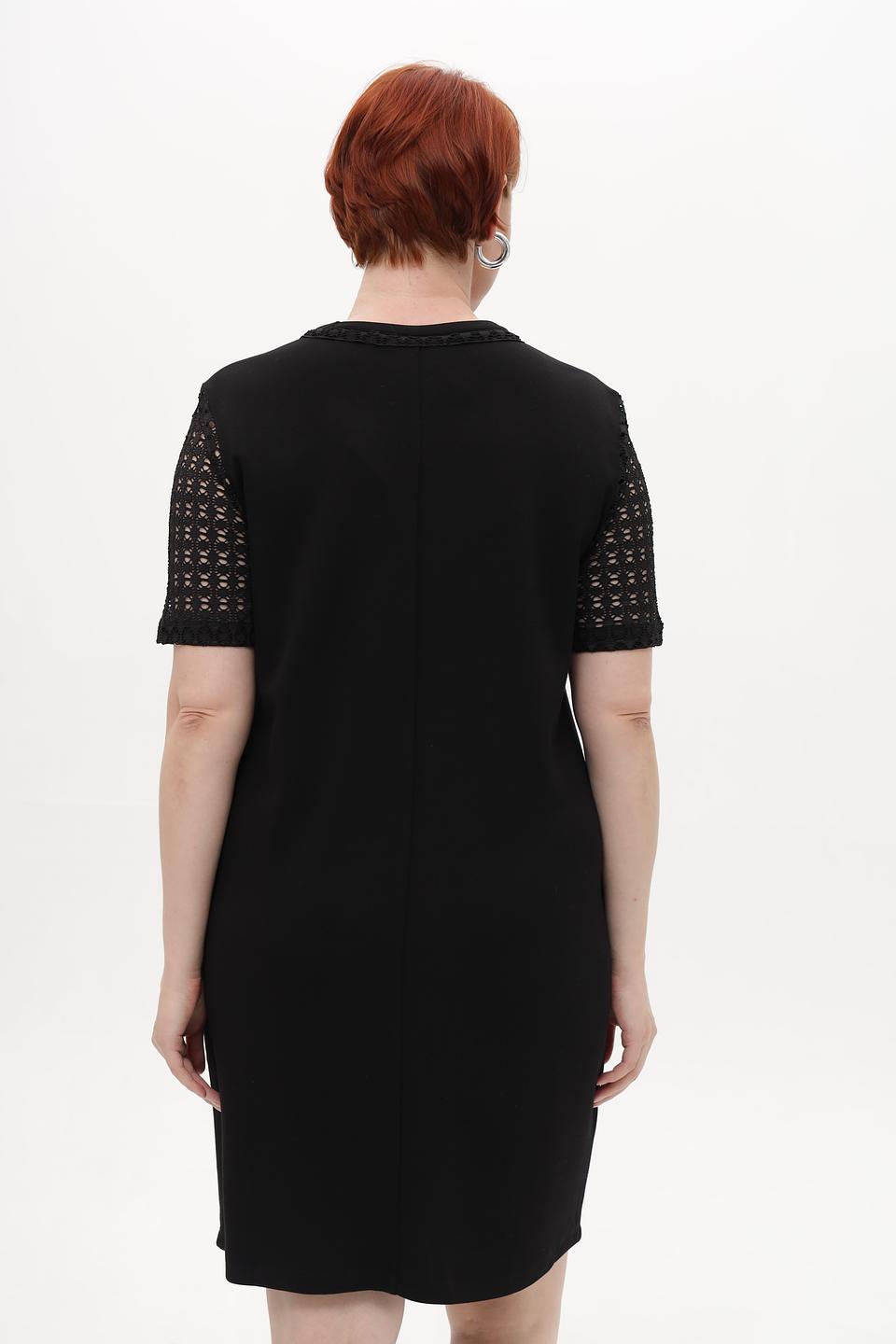 Платье Barbara Lebek черное с кружевом