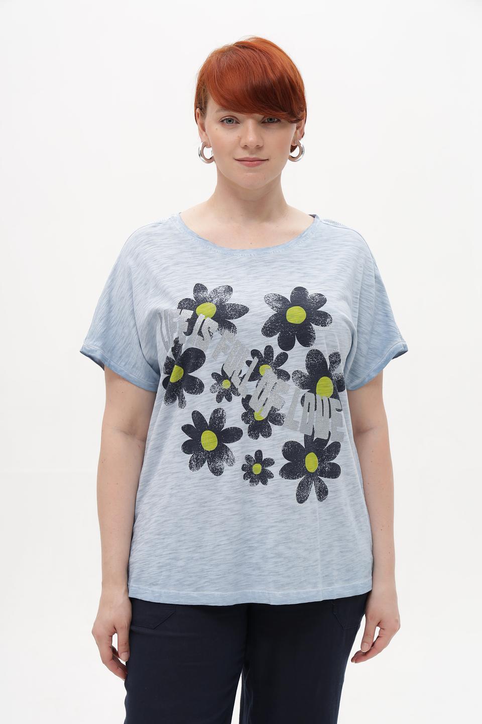 Футболка Via Appia с цветами