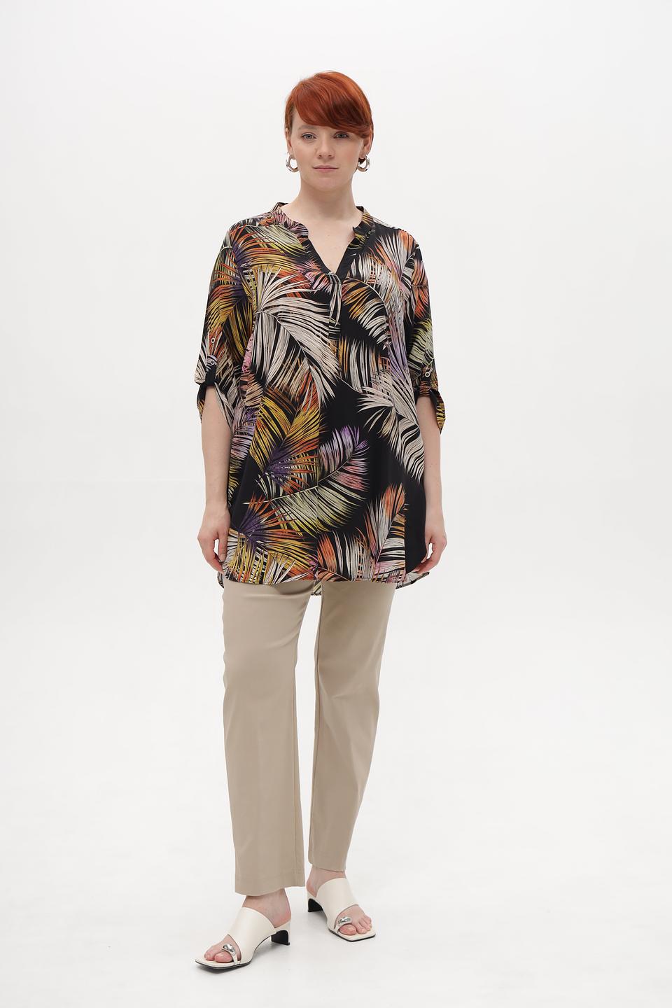 Блузка Doris Streich с тропическим принтом