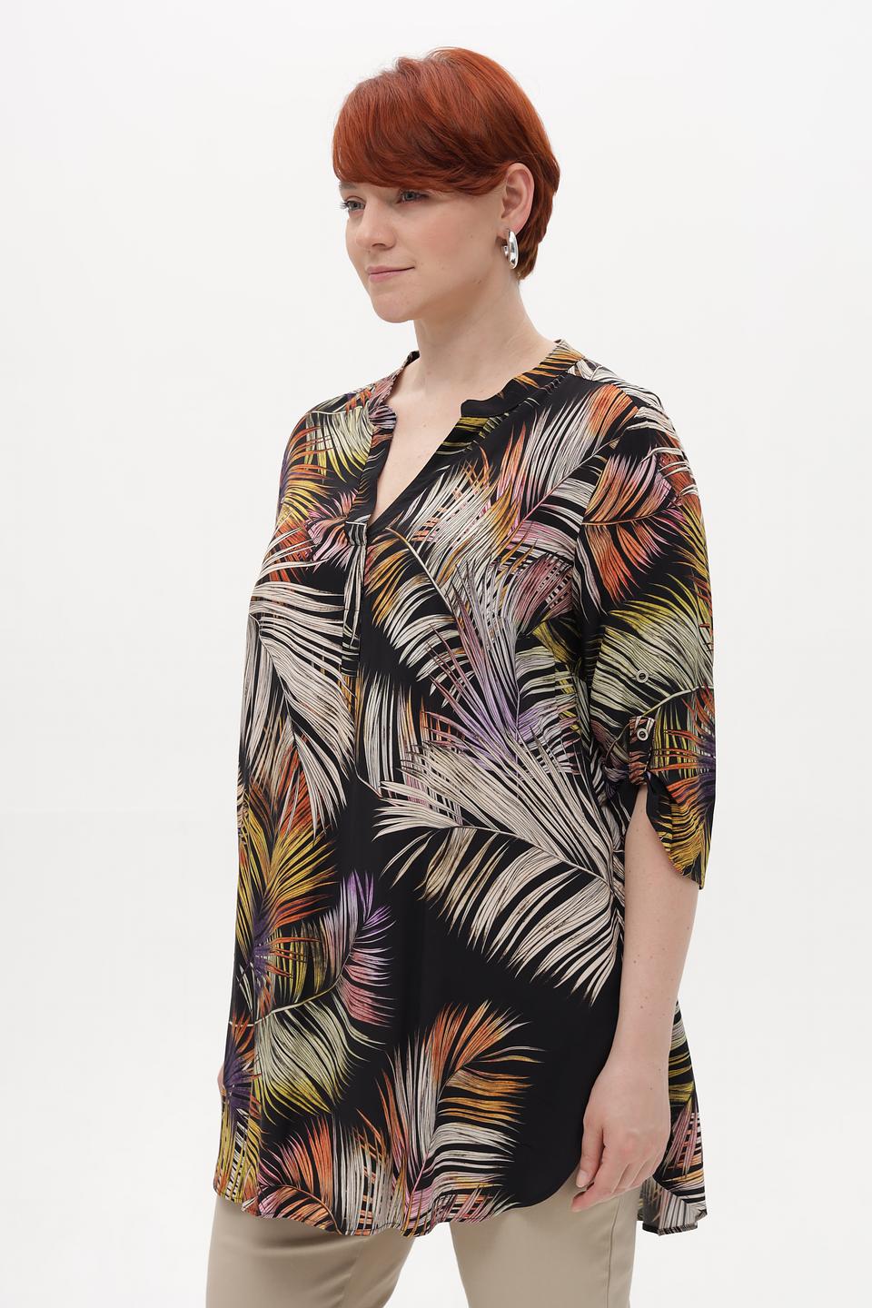 Блузка Doris Streich с тропическим принтом
