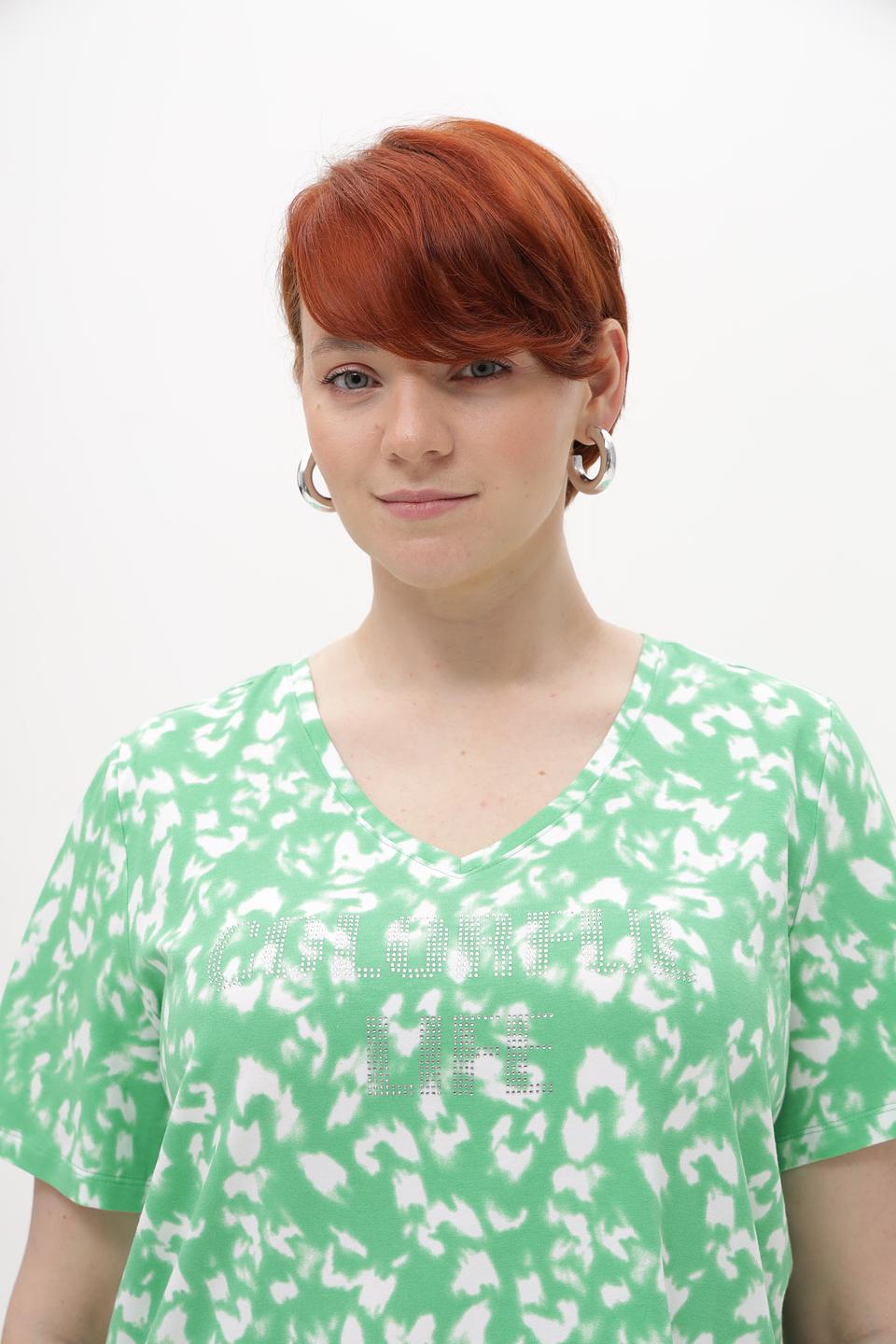 Футболка Samoon с принтом лайм