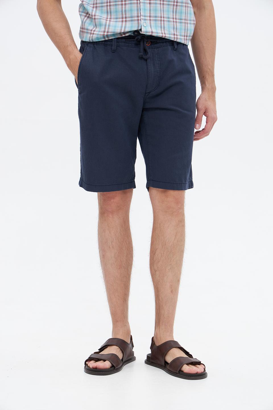 Шорты Hattric темно-синие с поясом