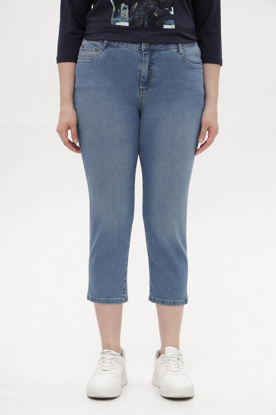 Джинсы укороченные Lebek голубые