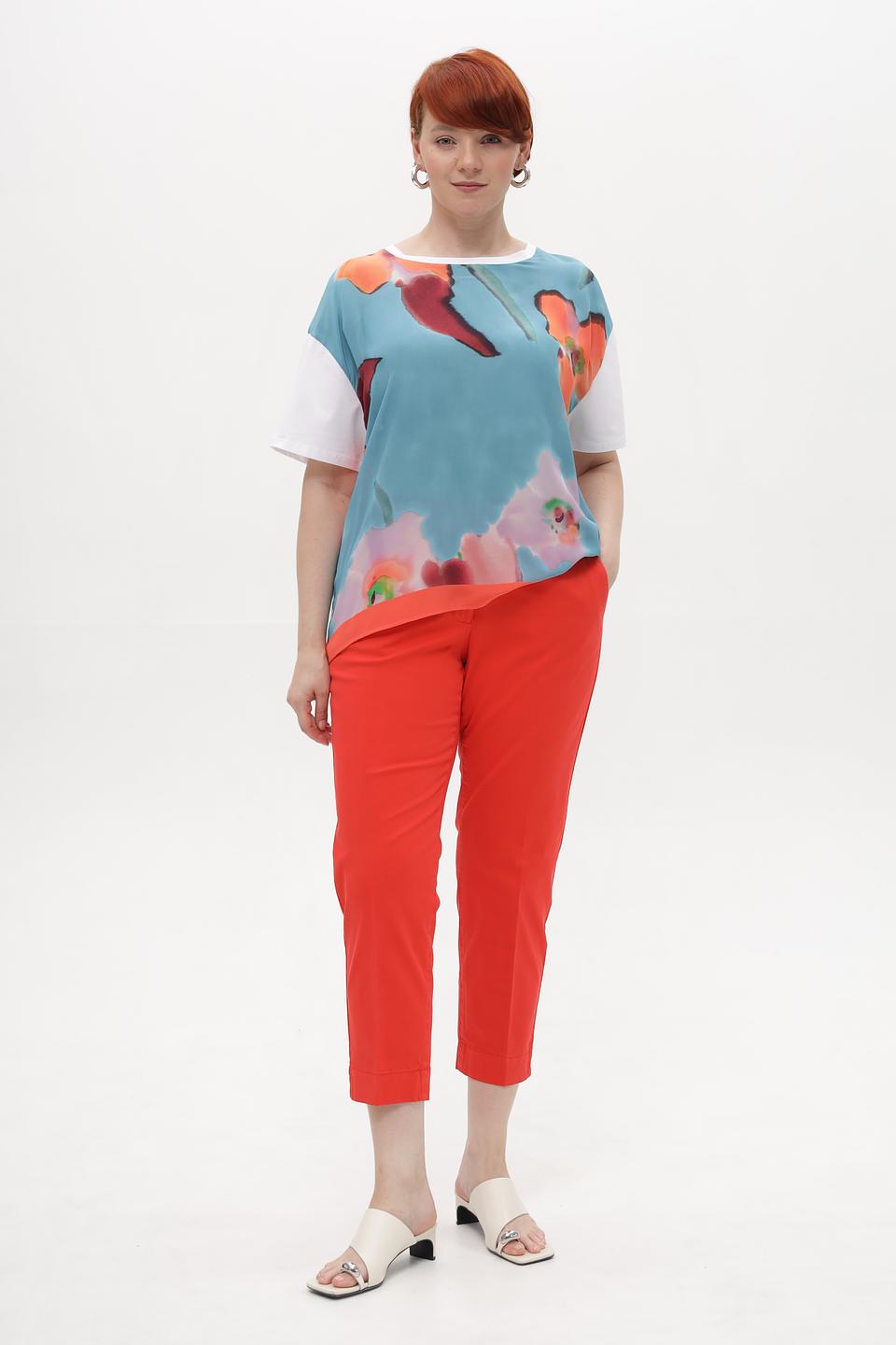 Футболка Luisa Cerano с цветочным принтом