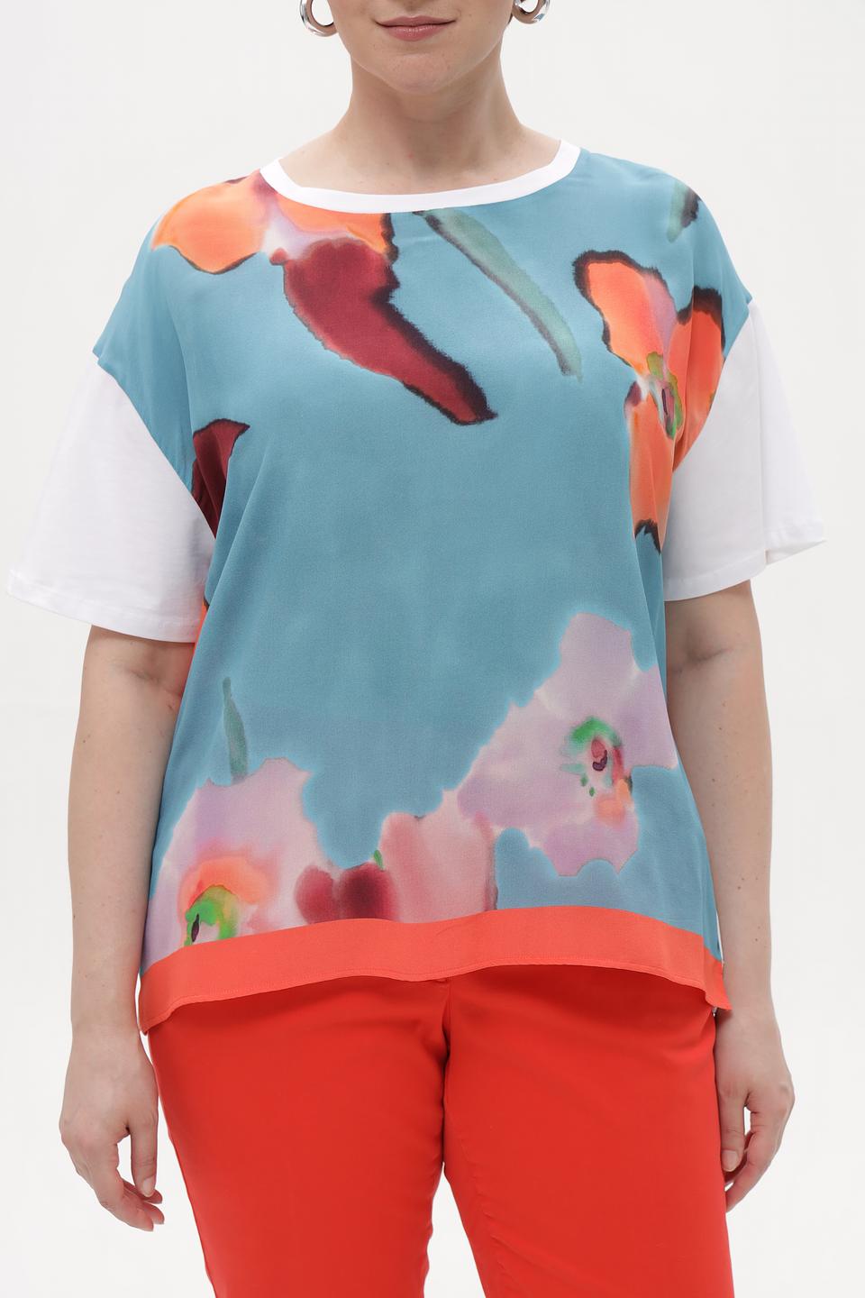 Футболка Luisa Cerano с цветочным принтом