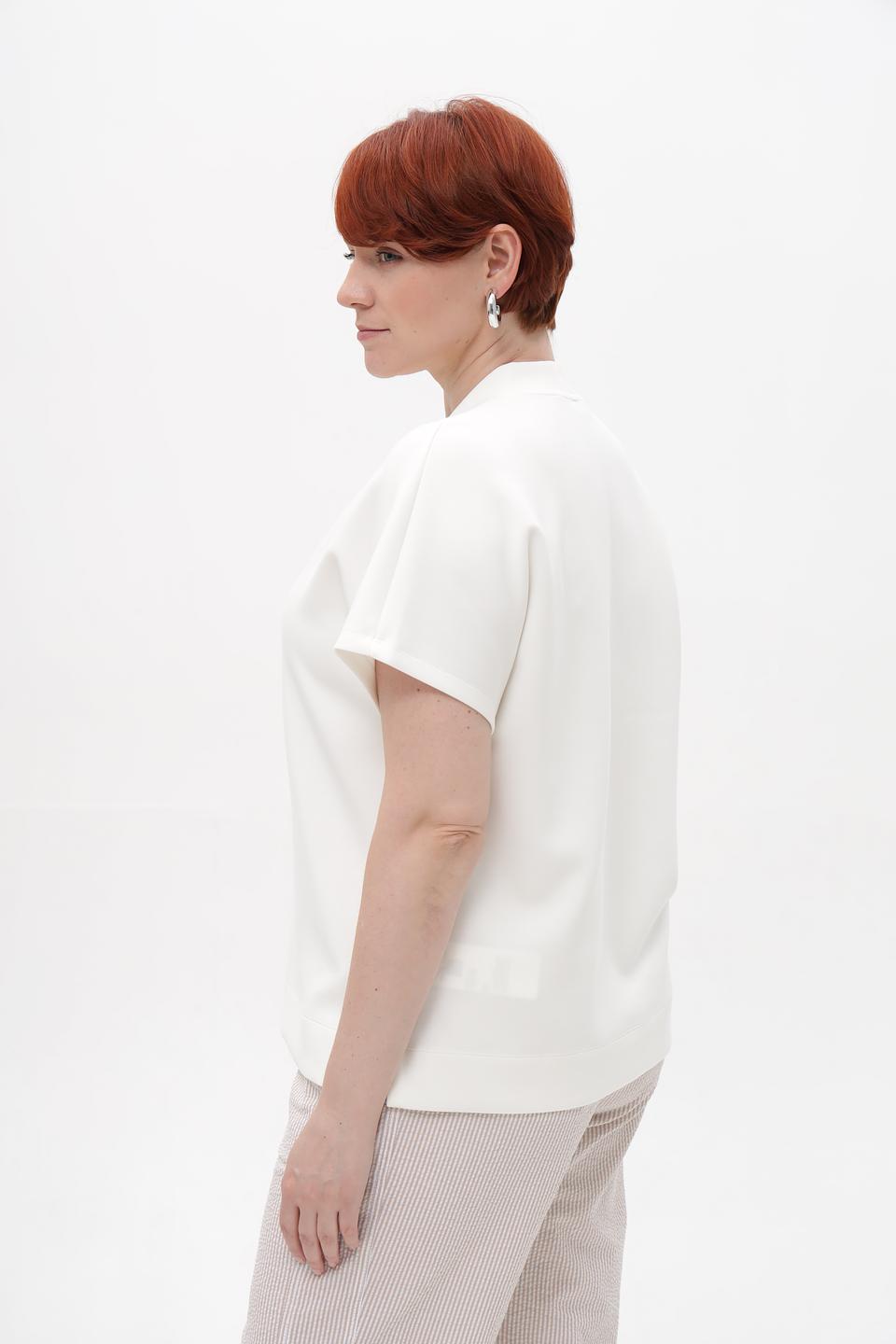 Блуза Gerry Weber белая с V-образным вырезом