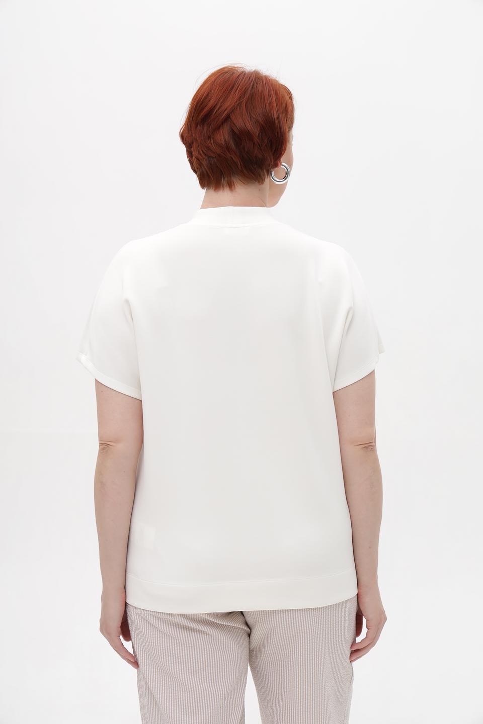 Блуза Gerry Weber белая с V-образным вырезом