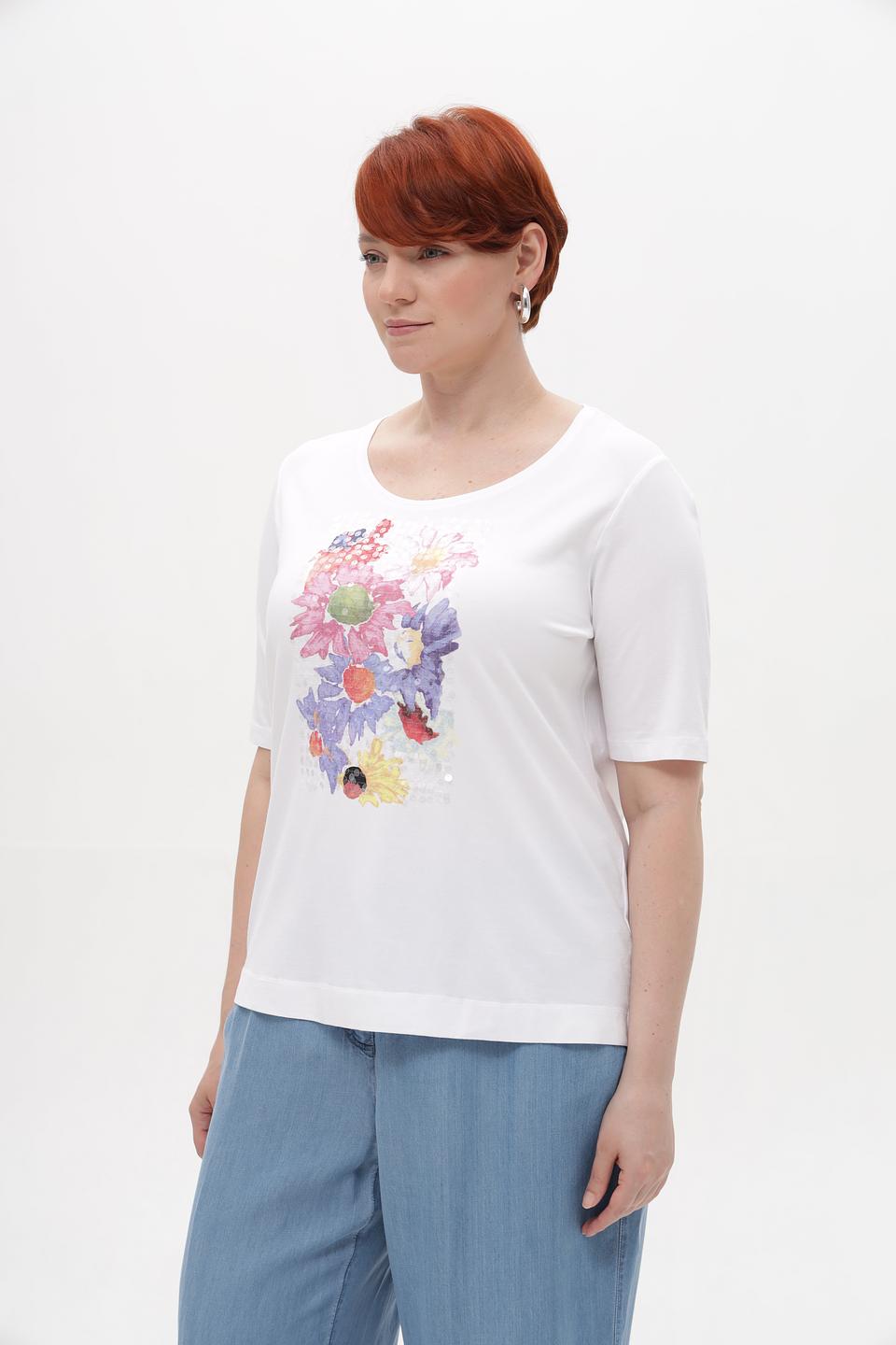 Футболка Samoon с цветочным принтом