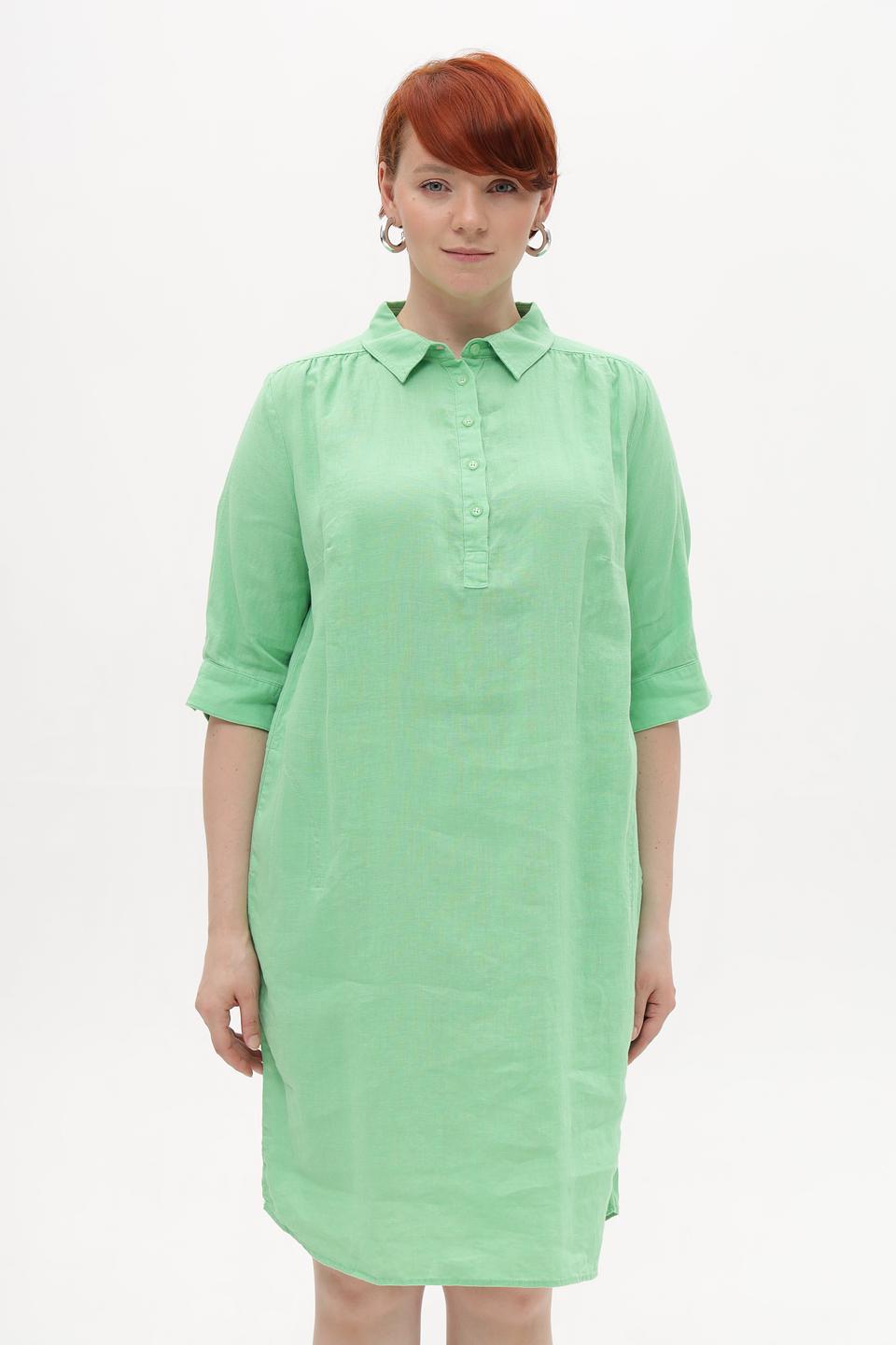 Платье льняное Lebek мятное