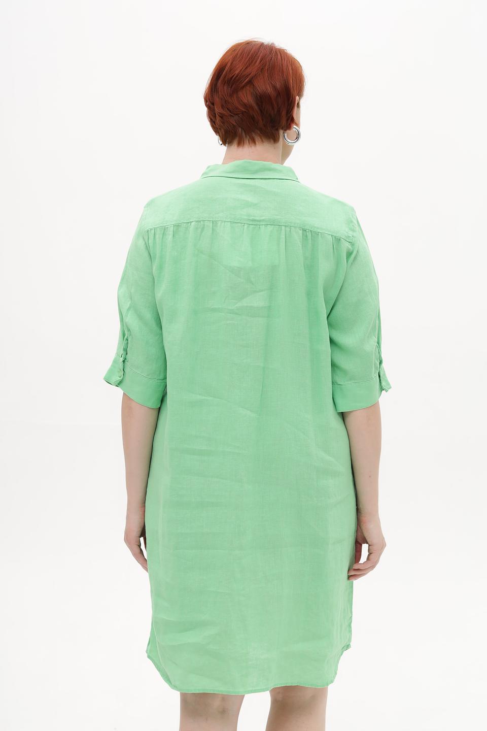 Платье льняное Lebek мятное