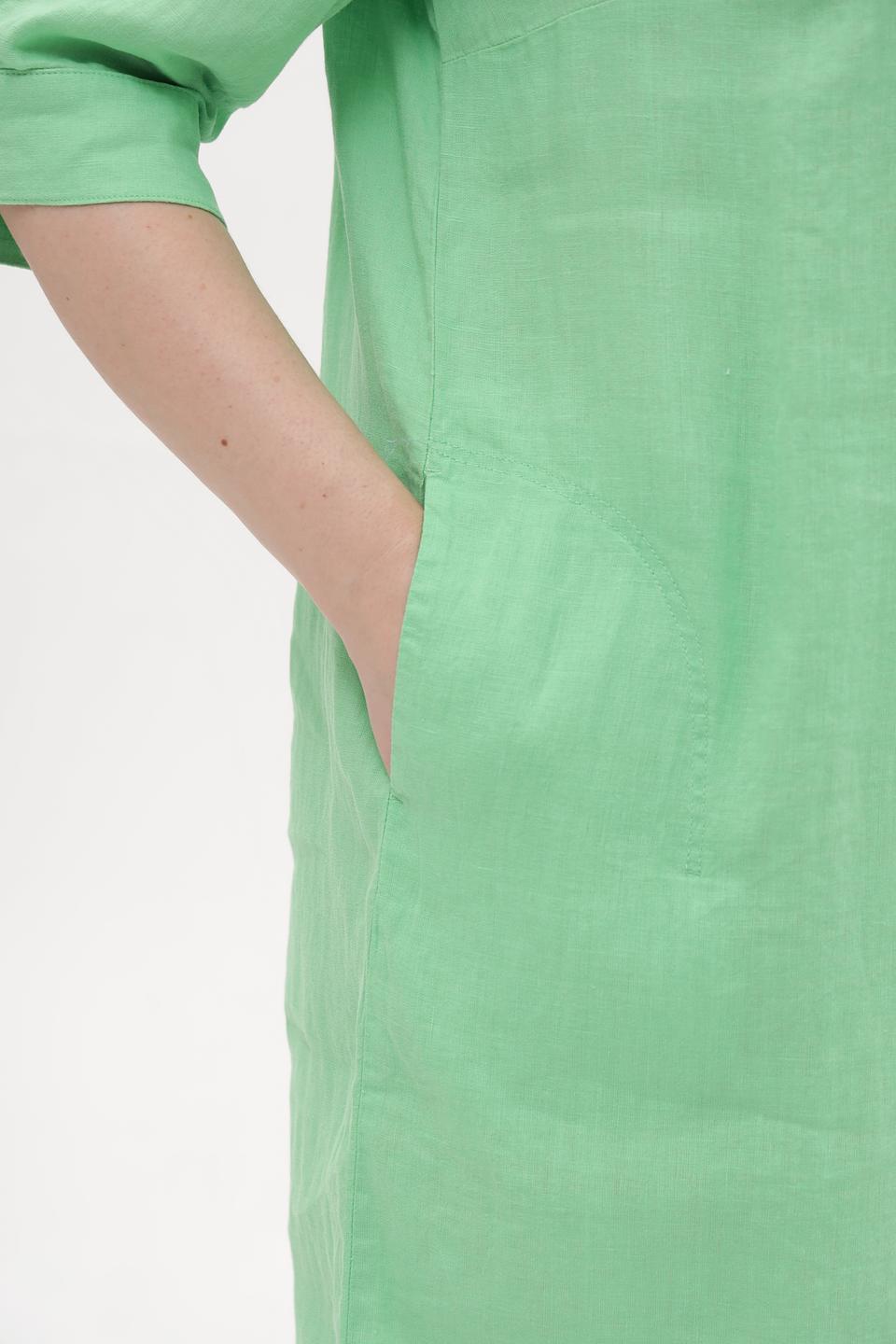 Платье льняное Lebek мятное