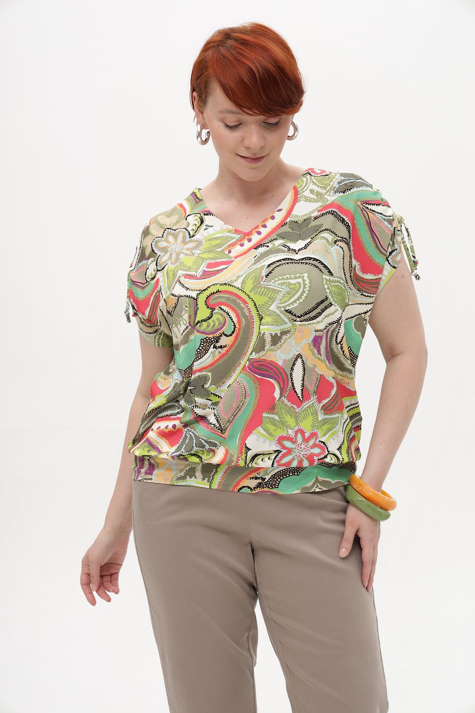 Блуза Bianca с цветочным принтом