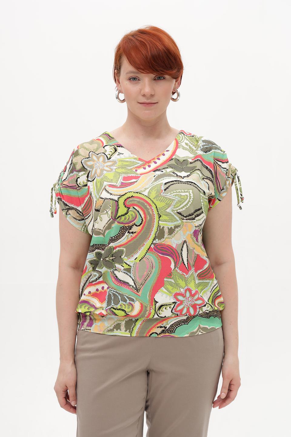 Блуза Bianca с цветочным принтом