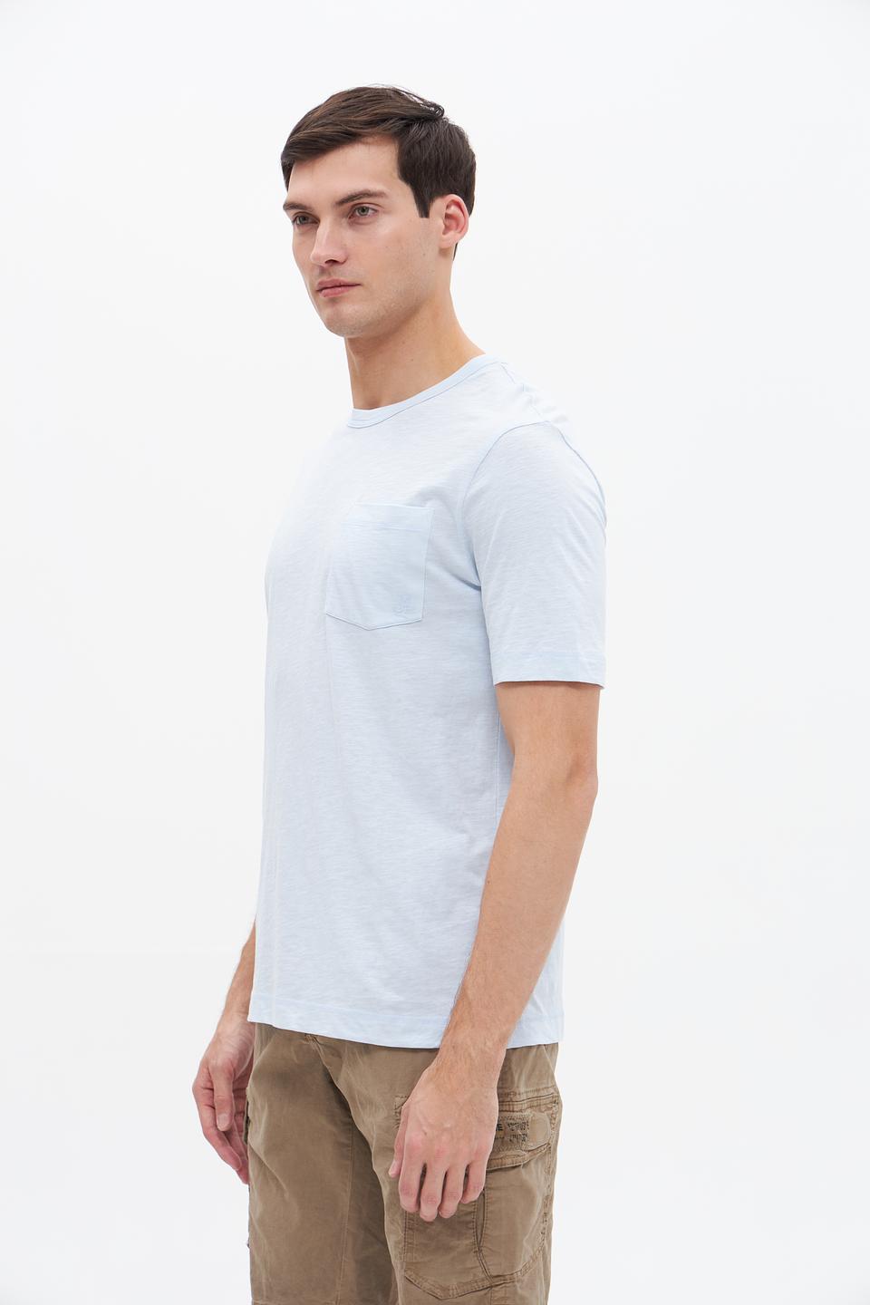 Футболка Marc O Polo голубая с карманом