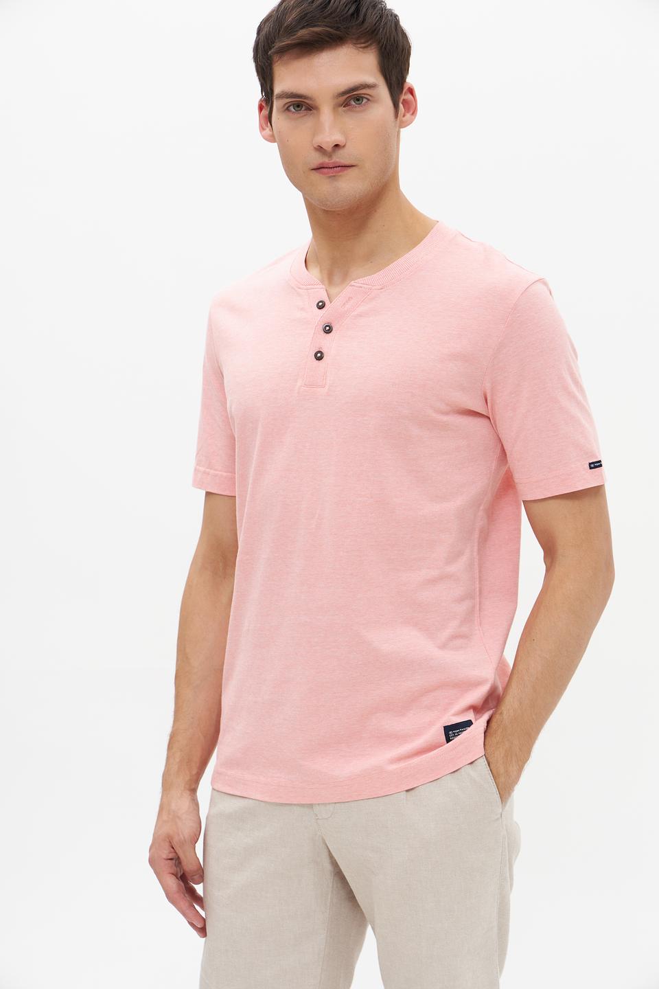 Футболка Tom Tailor с планкой розовый