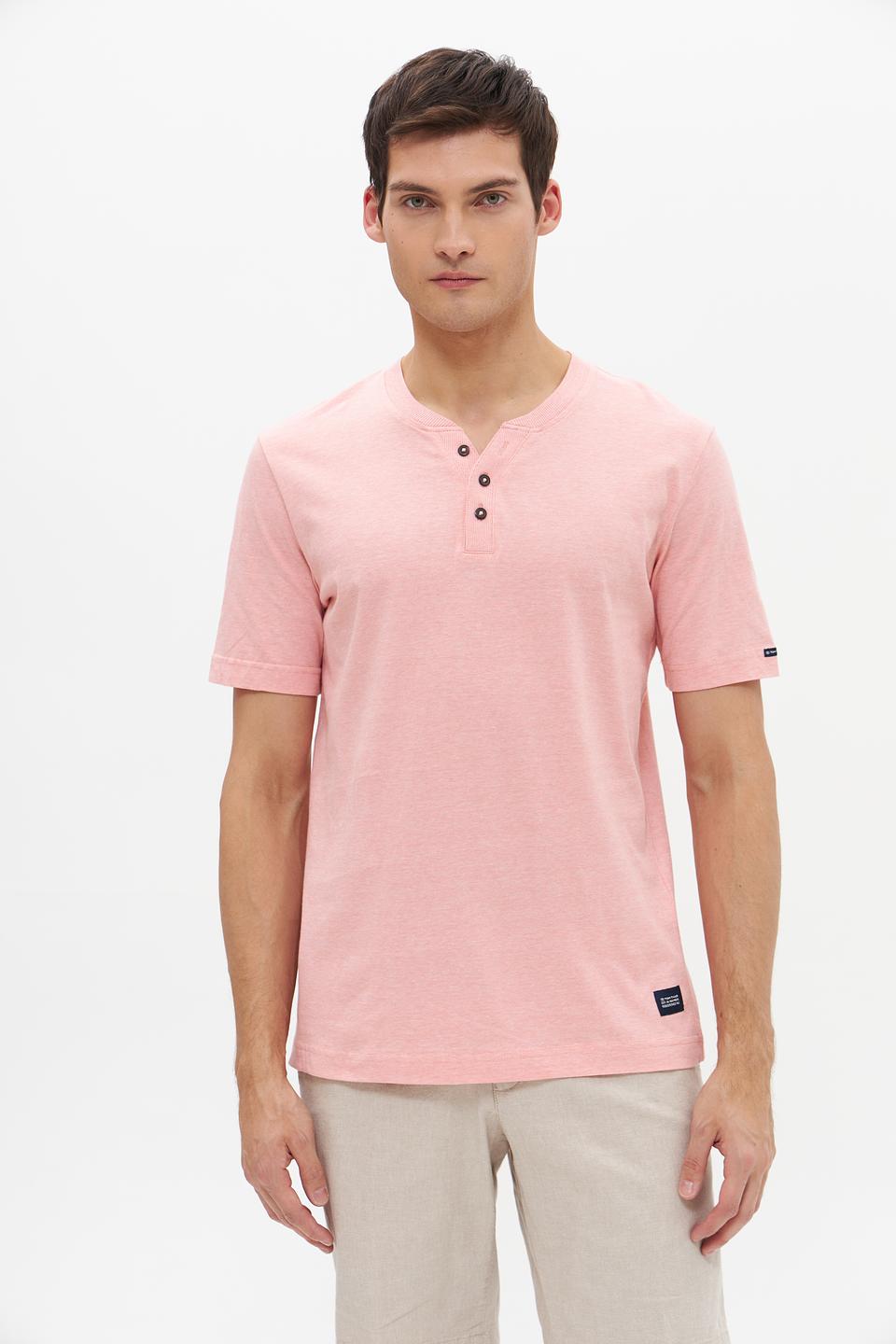 Футболка Tom Tailor с планкой розовый