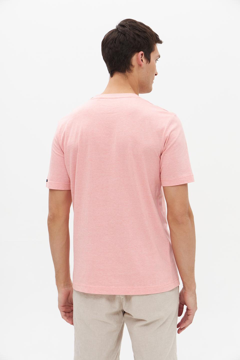 Футболка Tom Tailor с планкой розовый