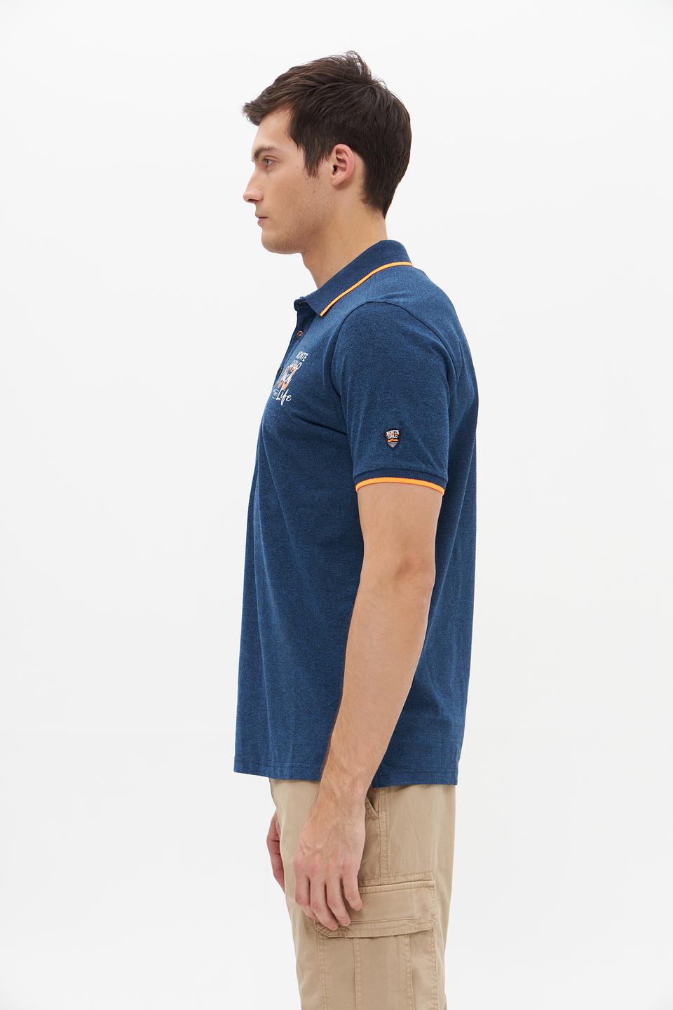 Поло Monte Carlo с логотипом синее