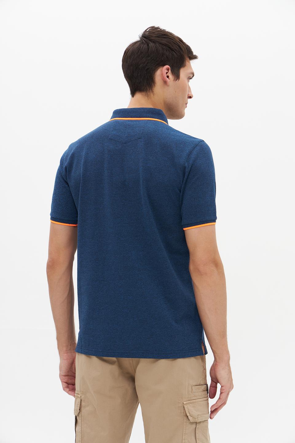 Поло Monte Carlo с логотипом синее