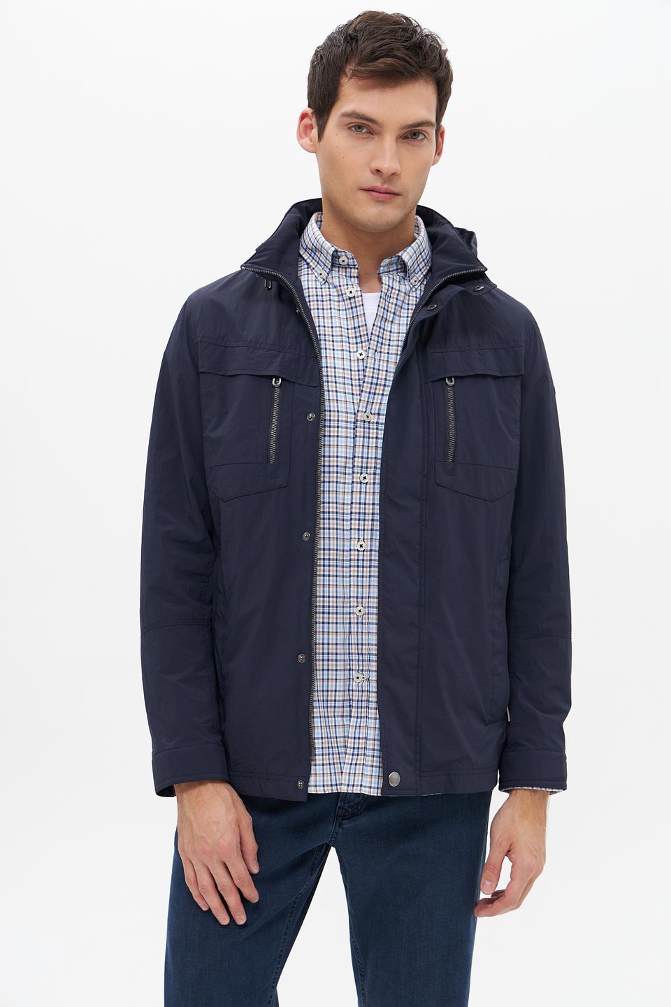 Куртка Bugatti синяя с капюшоном