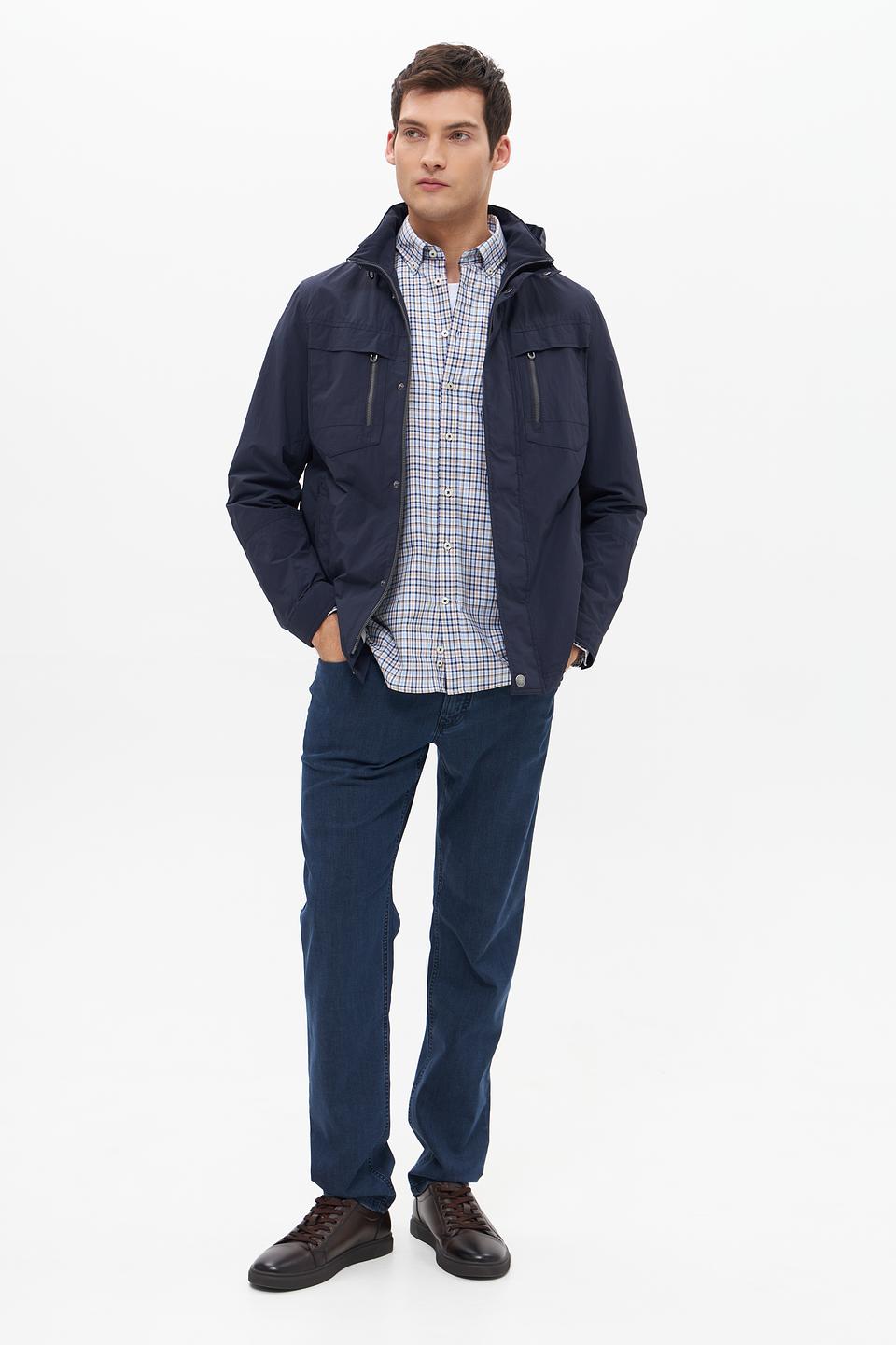 Куртка Bugatti синяя с капюшоном