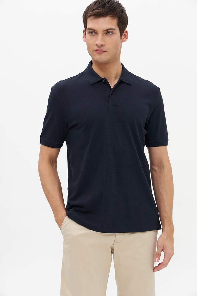 Поло Bugatti темно-синее