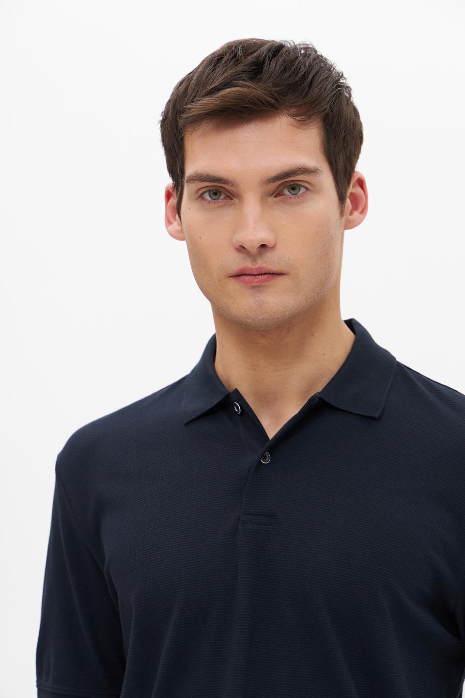 Поло Bugatti темно-синее