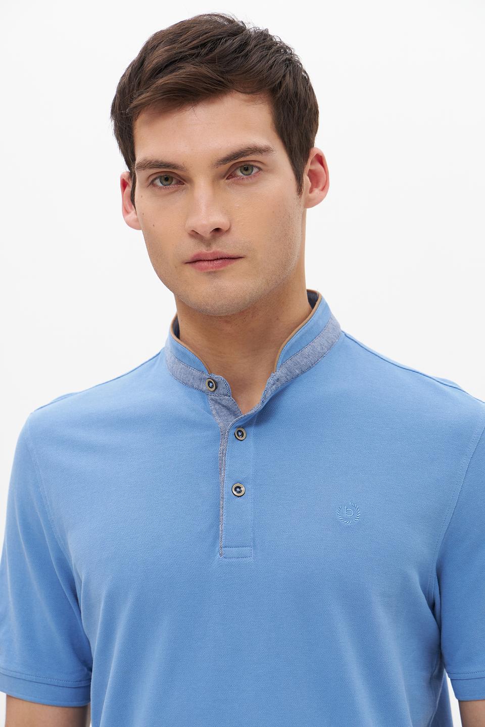 Поло Bugatti голубое