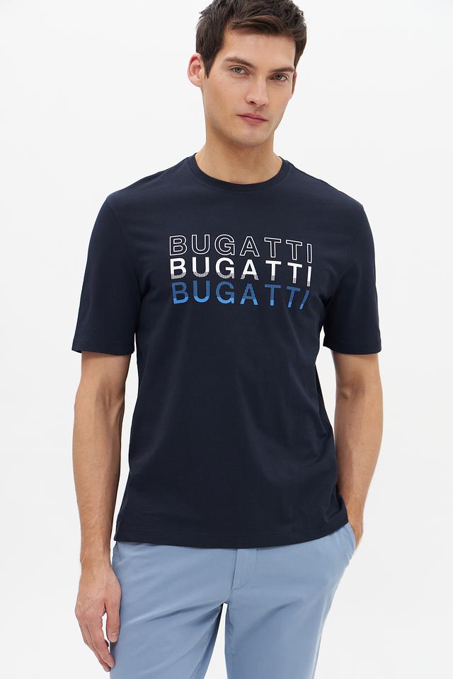 Футболка Bugatti логотип темно-синий