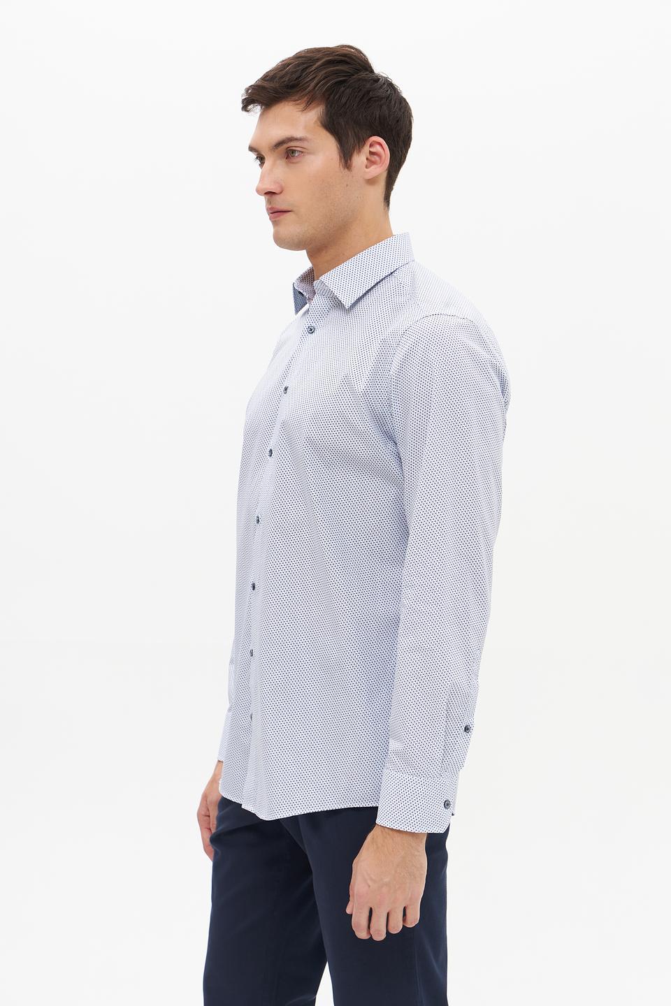 Рубашка Venti с принтом голубая