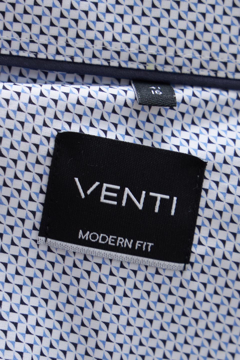 Рубашка Venti с принтом голубая