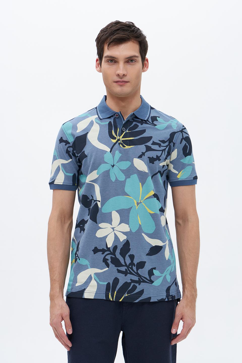 Поло Lerros с цветочным принтом