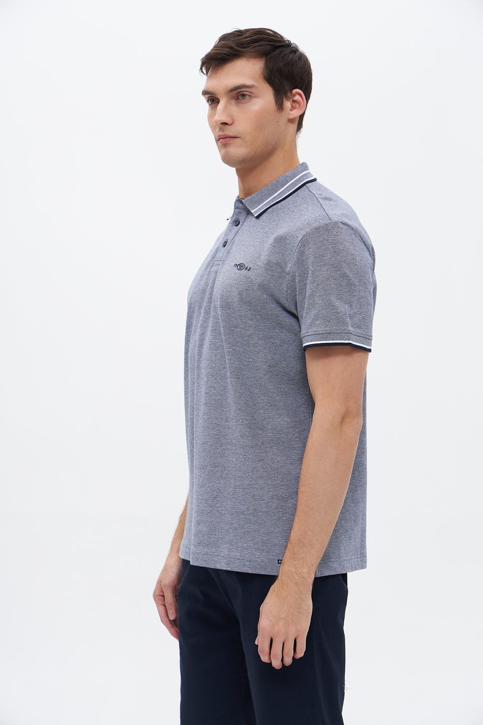 Поло Tom Tailor мужское серое с отделкой
