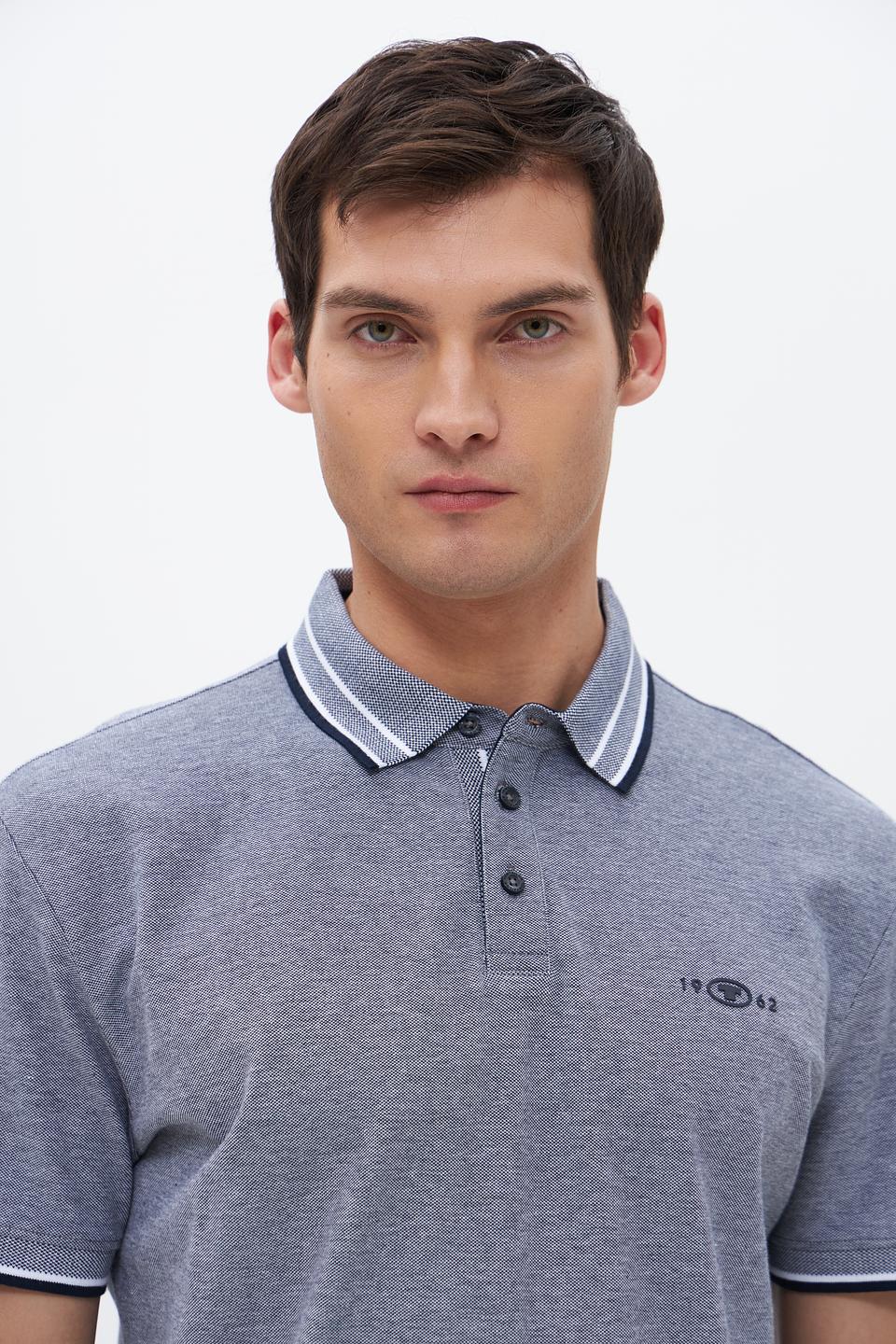 Поло Tom Tailor мужское серое с отделкой