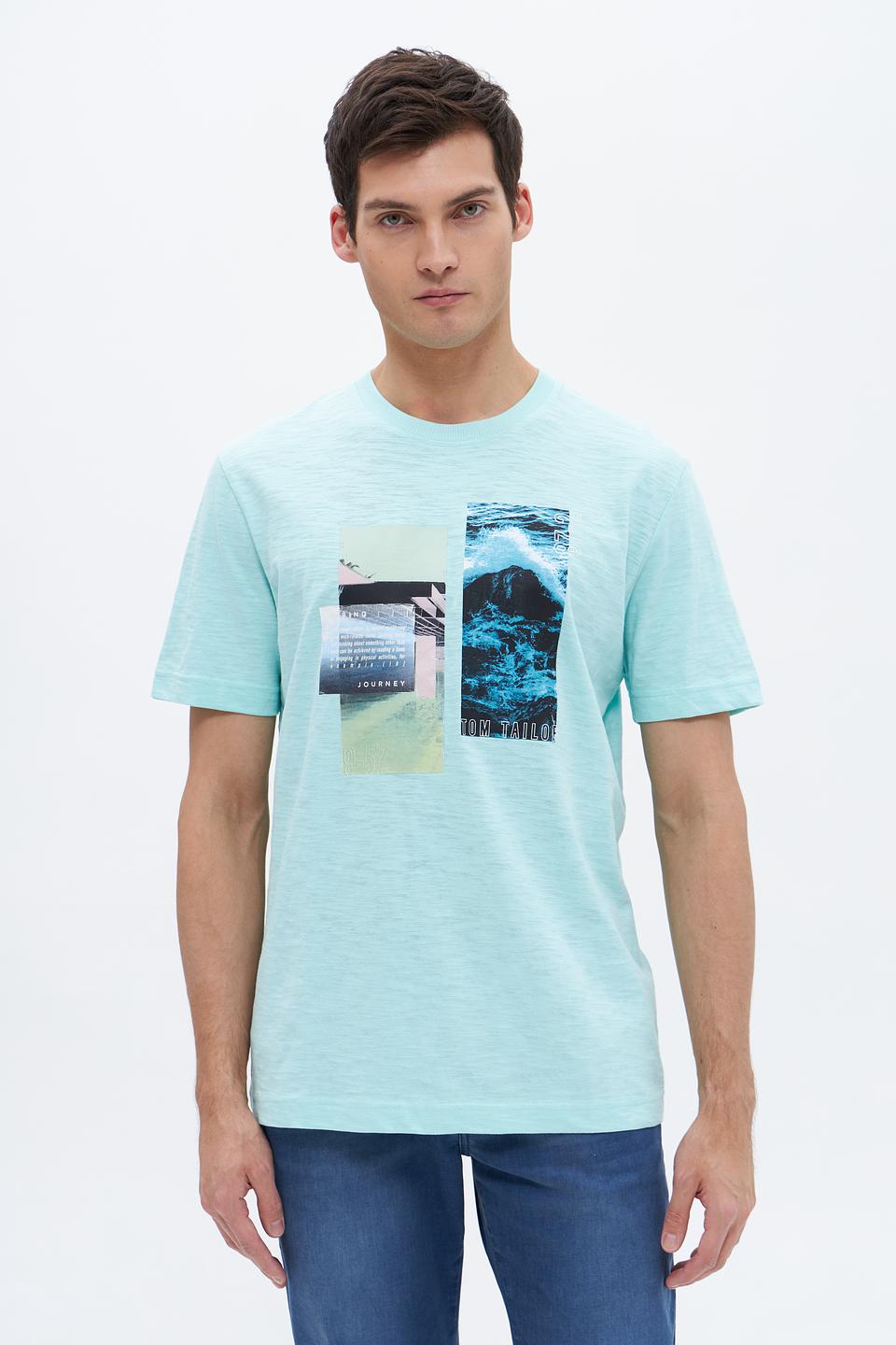 Футболка Tom Tailor с принтом мятная