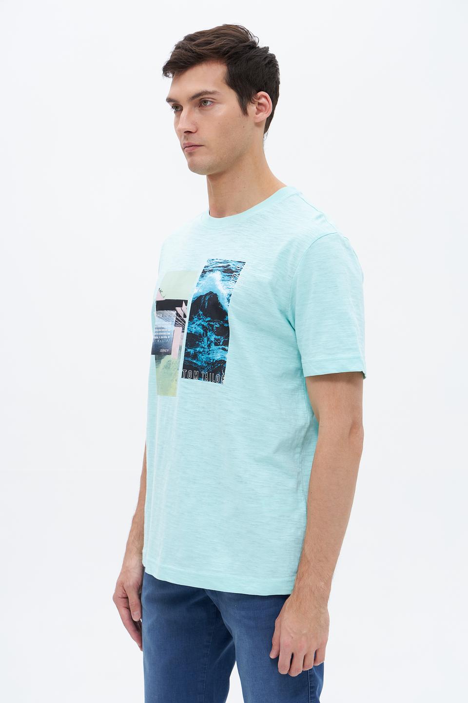 Футболка Tom Tailor с принтом мятная