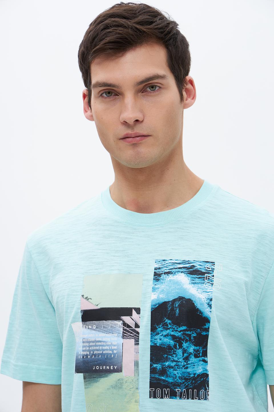 Футболка Tom Tailor с принтом мятная