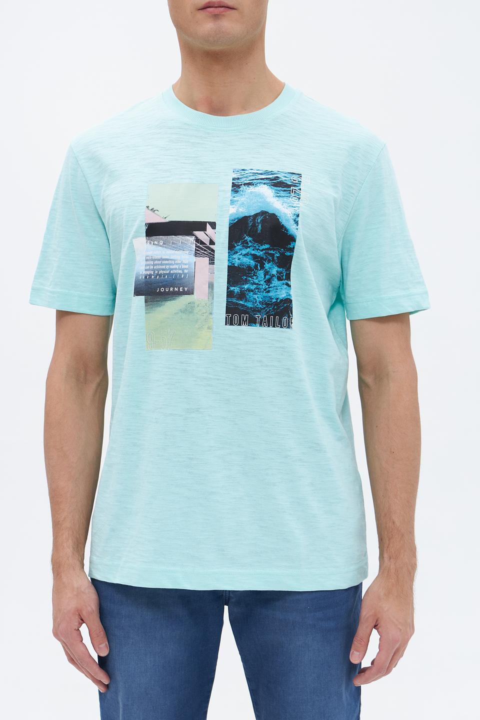Футболка Tom Tailor с принтом мятная