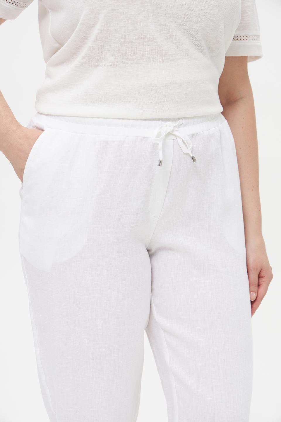 Брюки Doris Streich лен белые