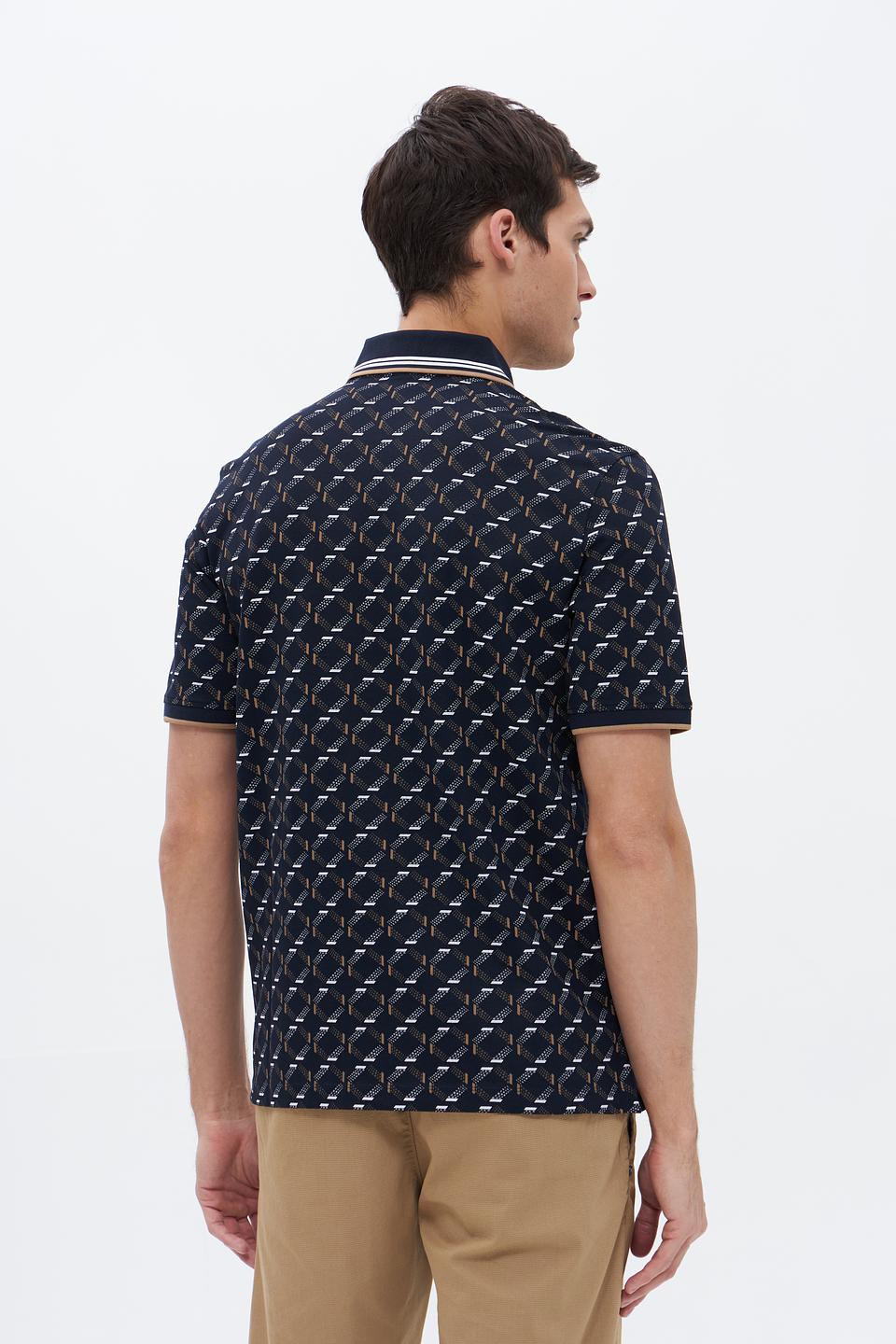 Поло Bugatti с геометрическим принтом
