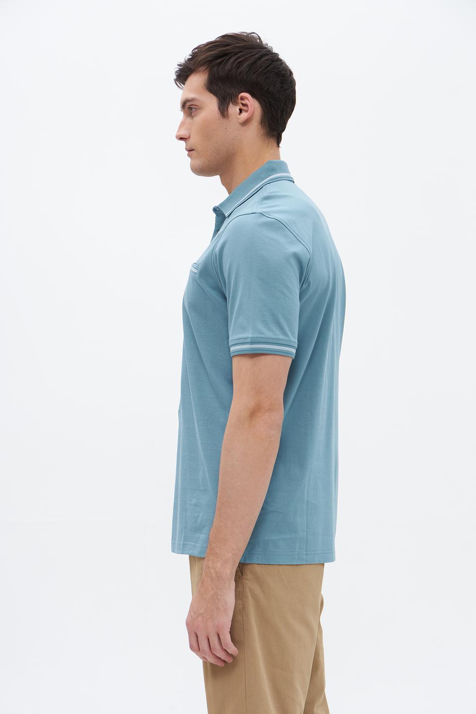 Поло Bugatti мужское бирюзовое