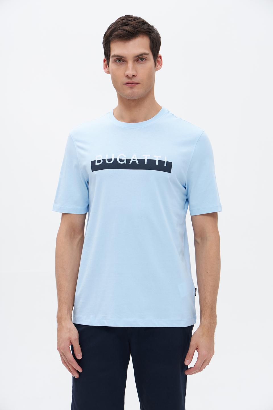 Футболка Bugatti голубая с логотипом