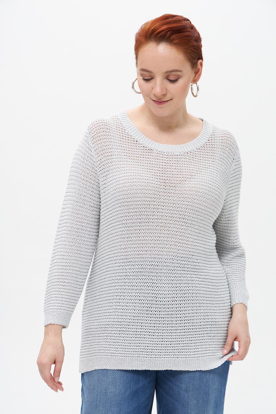 Пуловер Lebek светло-серый