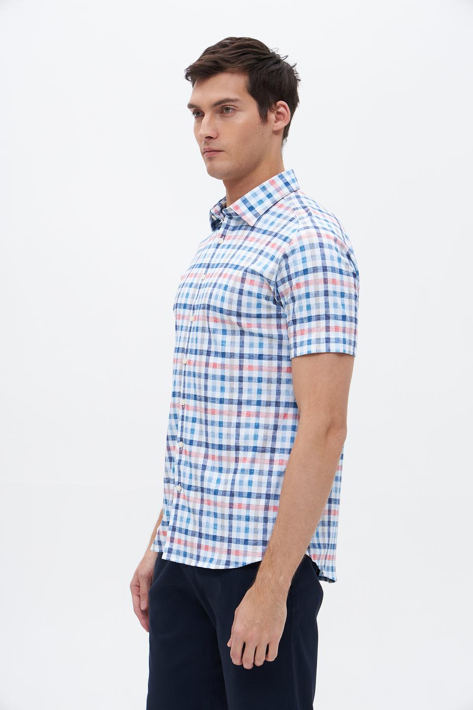 Рубашка кр Desoto в клетку