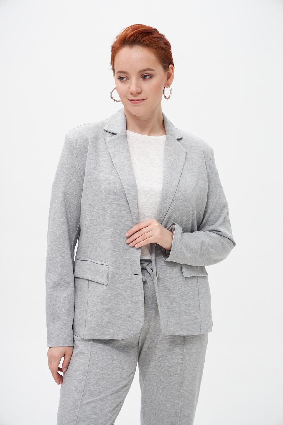 Жакет Suza серый приталенный