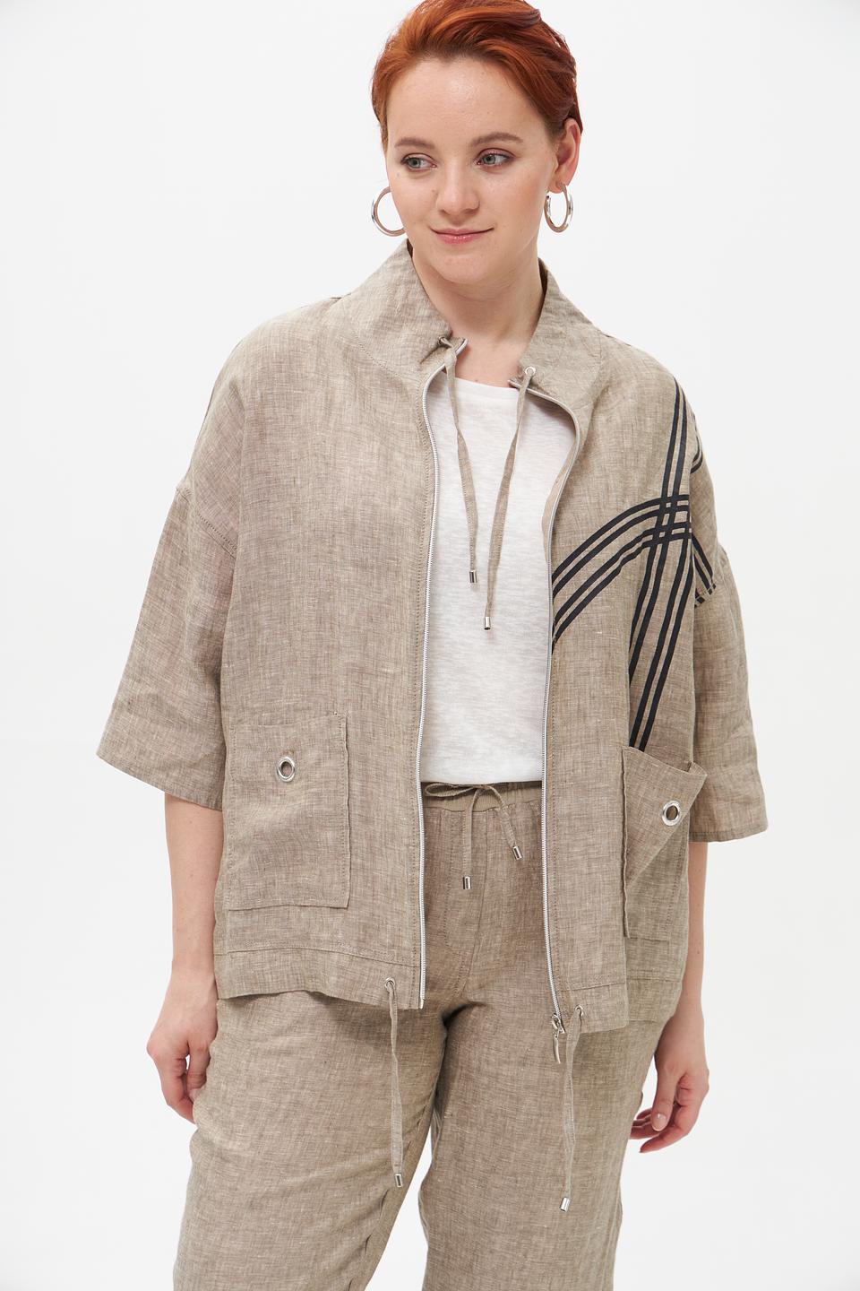 Жакет Doris Streich льняной бежевый