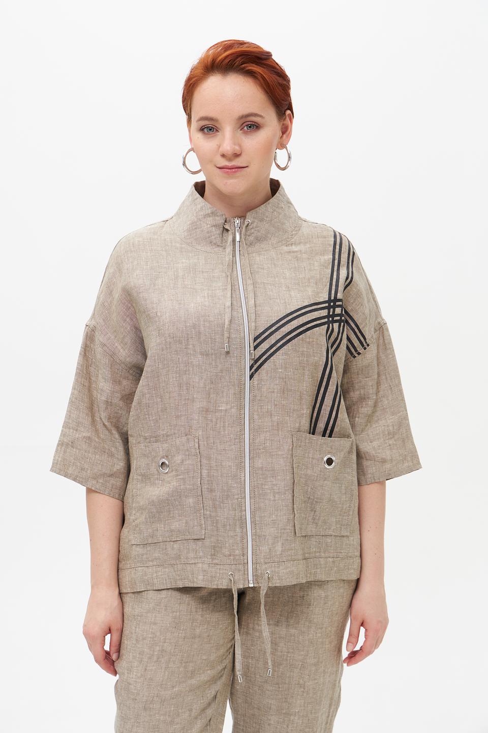 Жакет Doris Streich льняной бежевый
