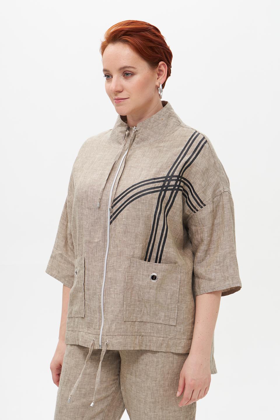 Жакет Doris Streich льняной бежевый